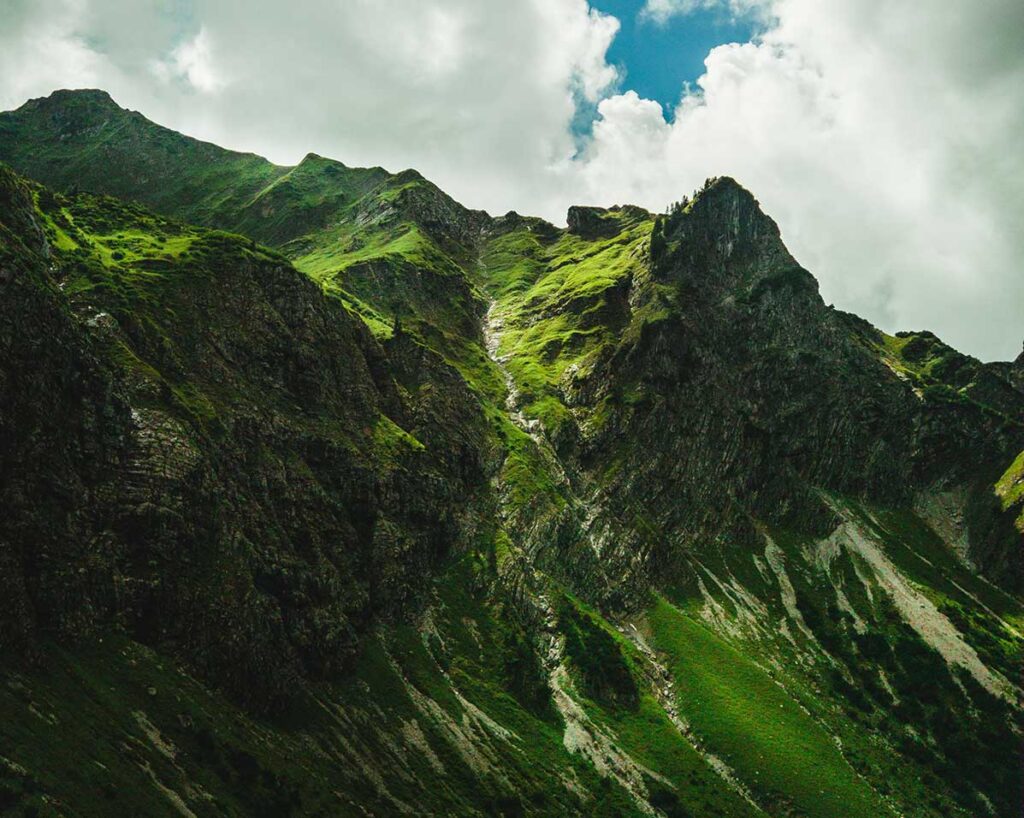 green mountain tops